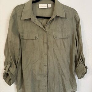 Chico's women’s button up lot of 8 blouses size 2